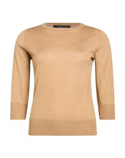 Aragona Woman Sweater Beige Size 2 Merino Wool
