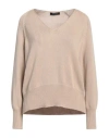 Aragona Woman Sweater Beige Size 6 Cotton In Beige