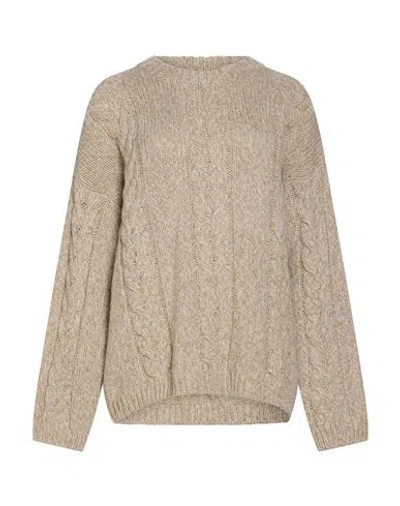 Aragona Woman Sweater Beige Size 8 Baby Alpaca Wool, Merino Wool In Neutral