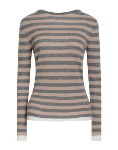 Aragona Woman Sweater Beige Size 8 Cashmere In Multi