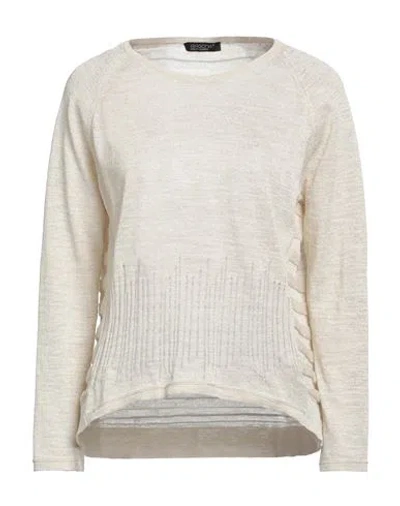 Aragona Woman Sweater Beige Size 8 Linen, Polyester, Metallic Fiber, Polyamide