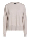 Aragona Woman Sweater Beige Size 8 Merino Wool In Neutral