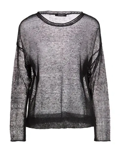 Aragona Woman Sweater Black Size 10 Linen