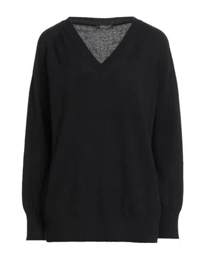 Aragona Woman Sweater Black Size 12 Cashmere