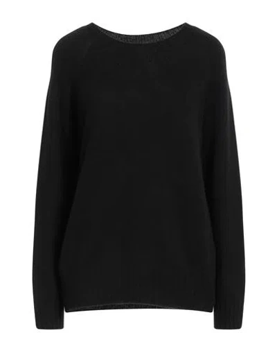 Aragona Woman Sweater Black Size 12 Wool, Cashmere