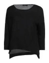 Aragona Woman Sweater Black Size 6 Merino Wool In Black