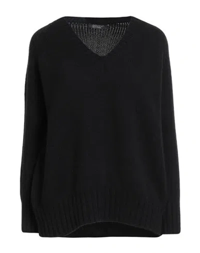 Aragona Woman Sweater Black Size 8 Cashmere