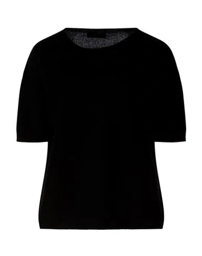 Aragona Woman Sweater Black Size 8 Cashmere