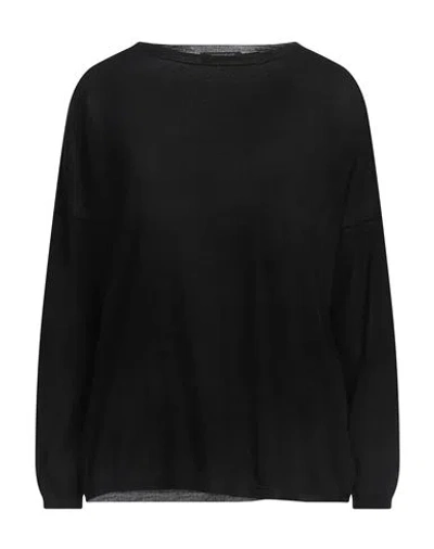Aragona Woman Sweater Black Size 8 Cotton