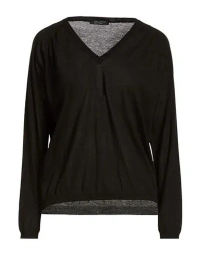 Aragona Woman Sweater Black Size 8 Cotton