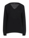 Aragona Woman Sweater Black Size 4 Wool, Cashmere