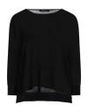Aragona Woman Sweater Black Size 6 Merino Wool In Black