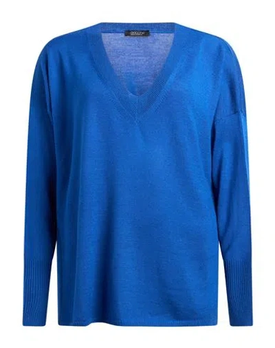Aragona Woman Sweater Blue Size 4 Merino Wool