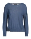 Aragona Woman Sweater Blue Size 10 Cotton