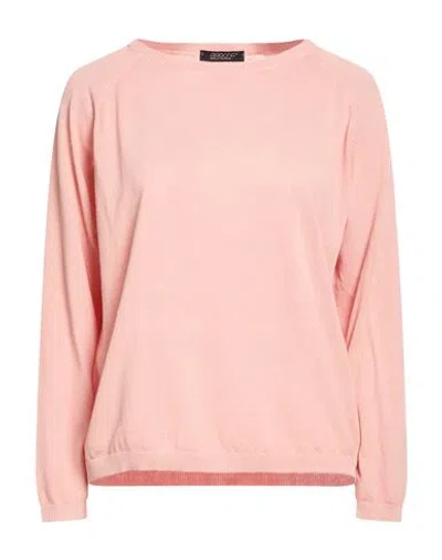 Aragona Woman Sweater Blush Size 12 Cotton In Pink
