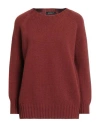 Aragona Woman Sweater Brick Size 6 Cashmere In Burgundy