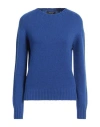 Aragona Woman Sweater Bright Blue Size 10 Cashmere