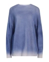 Aragona Woman Sweater Bright Blue Size 8 Merino Wool In Blue