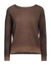 Aragona Woman Sweater Brown Size 10 Wool, Cashmere