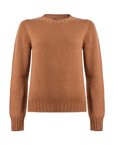 Aragona Woman Sweater Brown Size 4 Cashmere