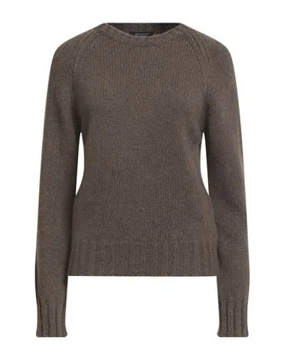 Aragona Woman Sweater Brown Size 6 Cashmere
