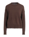Aragona Woman Sweater Brown Size 6 Cashmere