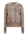 Aragona Woman Sweater Brown Size 8 Wool, Cashmere In Brown