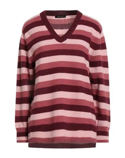 Aragona Woman Sweater Burgundy Size 8 Cashmere In Multi