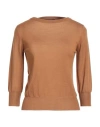 Aragona Woman Sweater Camel Size 10 Merino Wool In Beige