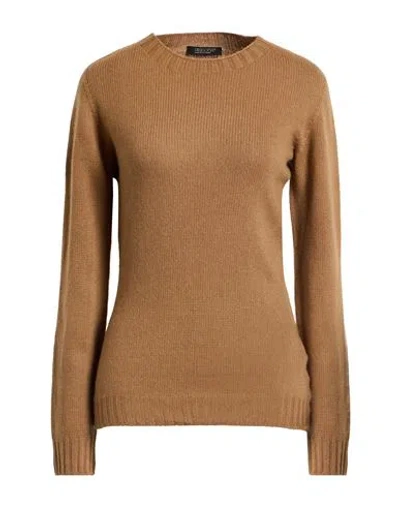 Aragona Woman Sweater Camel Size 10 Wool, Cashmere In Brown