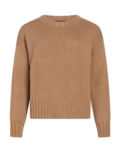 Aragona Woman Sweater Camel Size 2 Cashmere In Brown