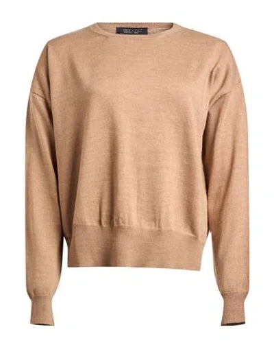 Aragona Woman Sweater Camel Size 4 Merino Wool In Brown
