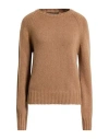 Aragona Woman Sweater Camel Size 8 Cashmere In Brown