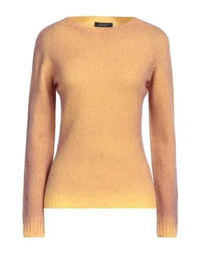 Aragona Woman Sweater Camel Size 8 Wool, Cashmere In Beige
