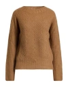Aragona Woman Sweater Camel Size 8 Wool, Cashmere In Brown