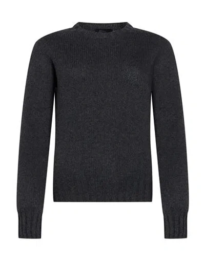 Aragona Woman Sweater Charcoal Size 2 Cashmere In Black
