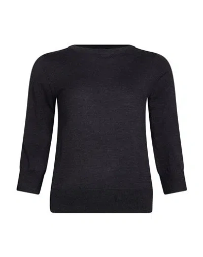 Aragona Woman Sweater Charcoal Size 4 Merino Wool In Black