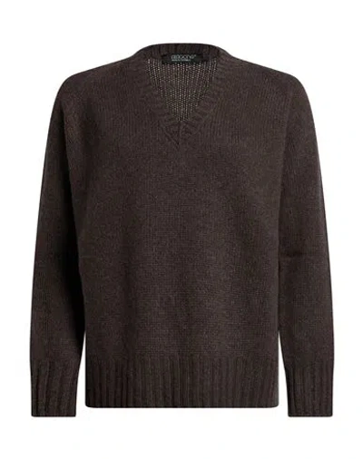 Aragona Woman Sweater Chocolate Brown Size 2 Cashmere In Gray