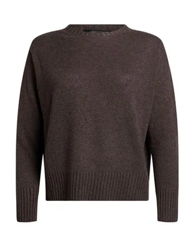 Aragona Woman Sweater Chocolate Brown Size 6 Cashmere
