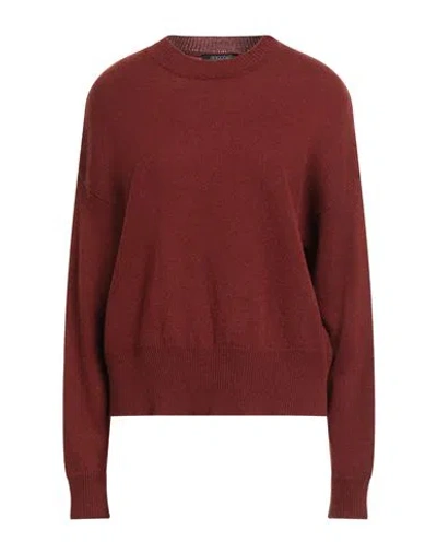 Aragona Woman Sweater Chocolate Brown Size 8 Cashmere