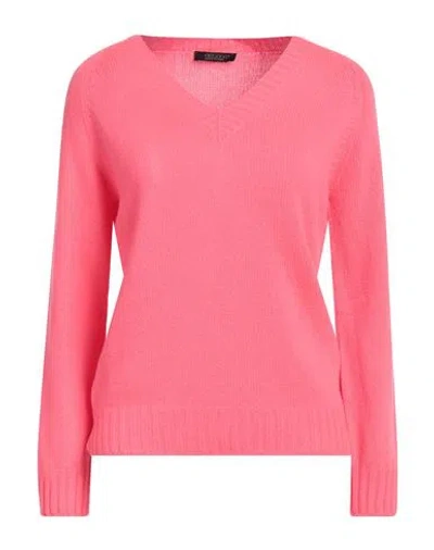 Aragona Woman Sweater Coral Size 10 Wool, Cashmere In Red
