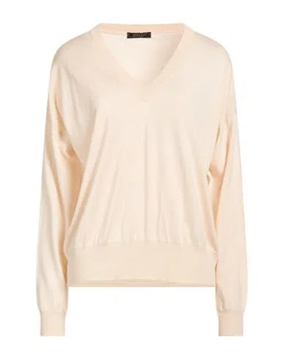 Aragona Woman Sweater Cream Size 10 Silk, Cashmere In Neutral