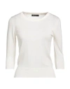 Aragona Woman Sweater Cream Size 8 Merino Wool In White