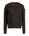 Aragona Woman Sweater Dark Brown Size 10 Baby Alpaca Wool, Merino Wool
