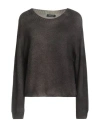 Aragona Woman Sweater Dark Brown Size 10 Merino Wool