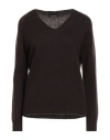 Aragona Woman Sweater Dark Brown Size 10 Wool, Cashmere In Brown