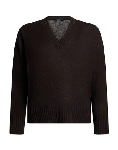 Aragona Woman Sweater Dark Brown Size 2 Cashmere In Black