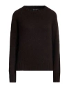 Aragona Woman Sweater Dark Brown Size 8 Cashmere