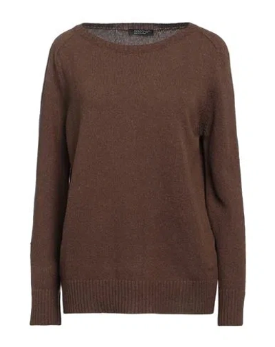 Aragona Woman Sweater Dark Brown Size 8 Cashmere In Dark Brown