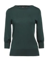 Aragona Woman Sweater Dark Green Size 12 Merino Wool
